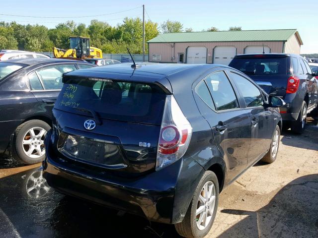 JTDKDTB32E1569567 - 2014 TOYOTA PRIUS C BLACK photo 4