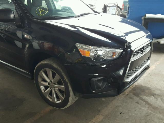 4A4AP3AU9EE026750 - 2014 MITSUBISHI OUTLANDER BLACK photo 9