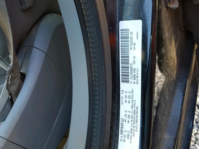 1C3LC46K38N287731 - 2008 CHRYSLER SEBRING LX BLACK photo 10