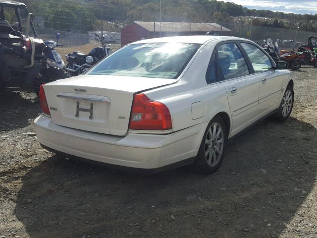 YV1TH59H941381806 - 2004 VOLVO S80 2.5T WHITE photo 4