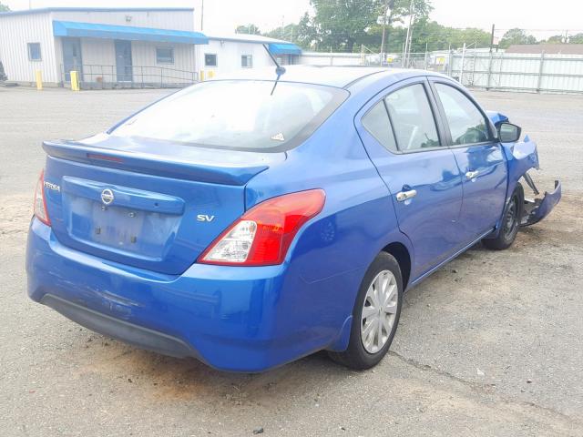 3N1CN7AP4HL902168 - 2017 NISSAN VERSA S BLUE photo 4