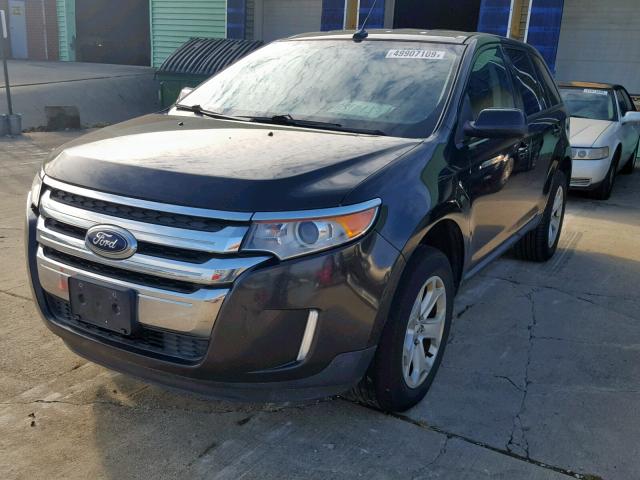 2FMDK4JC3DBA75030 - 2013 FORD EDGE SEL BLACK photo 2