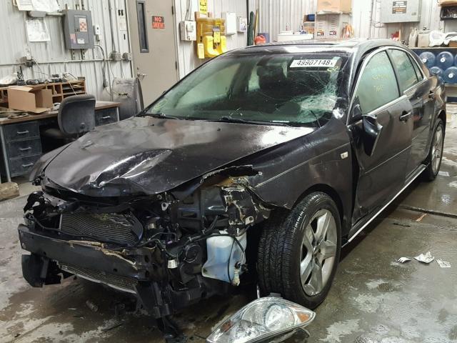 1G1ZH57B88F278022 - 2008 CHEVROLET MALIBU 1LT BLACK photo 2