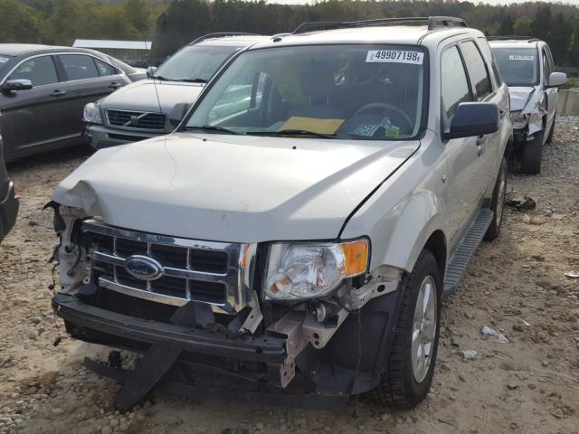 1FMCU03188KE29968 - 2008 FORD ESCAPE XLT BEIGE photo 2