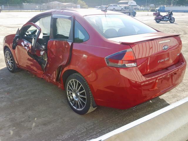 1FAHP3GN9AW204060 - 2010 FORD FOCUS SES RED photo 3