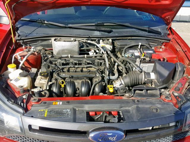 1FAHP3GN9AW204060 - 2010 FORD FOCUS SES RED photo 7