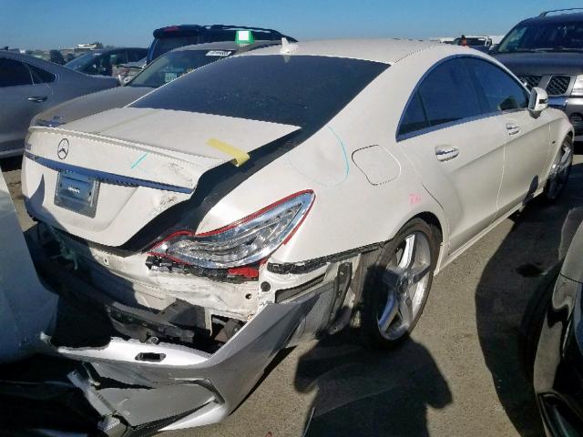 WDDLJ7DB7CA045701 - 2012 MERCEDES-BENZ CLS 550 WHITE photo 4