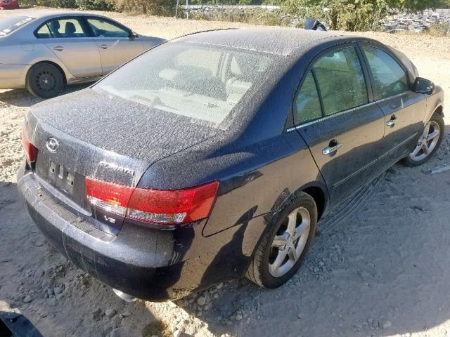 5NPEU46F96H023334 - 2006 HYUNDAI SONATA GLS BLUE photo 4