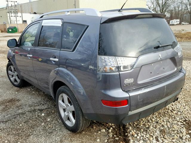 JA4MS41X67Z003581 - 2007 MITSUBISHI OUTLANDER CHARCOAL photo 3