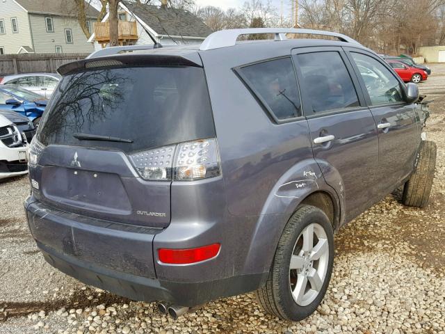 JA4MS41X67Z003581 - 2007 MITSUBISHI OUTLANDER CHARCOAL photo 4