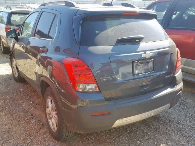 3GNCJLSB0GL131900 - 2016 CHEVROLET TRAX 1LT GRAY photo 3