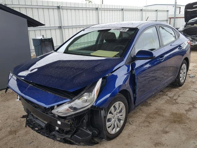 3KPC24A36JE005736 - 2018 HYUNDAI ACCENT SEL BLUE photo 2