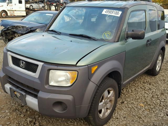 5J6YH28524L004797 - 2004 HONDA ELEMENT EX GREEN photo 2