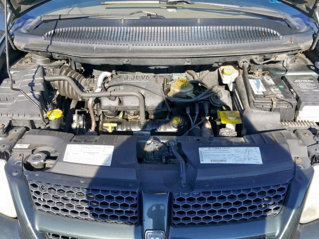 1B4GP25G11B119741 - 2001 DODGE CARAVAN SE GREEN photo 7