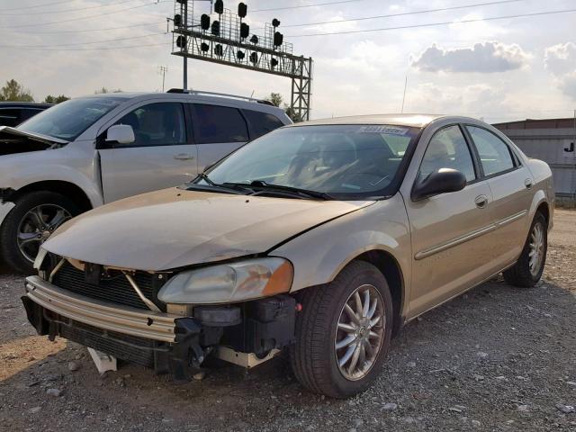 1C3EL56U01N541434 - 2001 CHRYSLER SEBRING LX GOLD photo 2