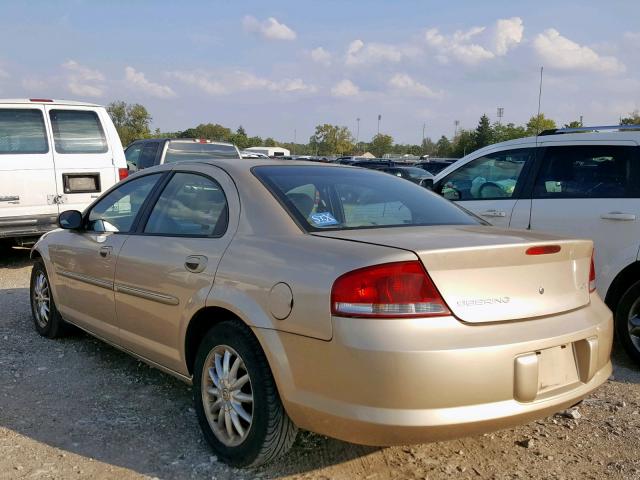 1C3EL56U01N541434 - 2001 CHRYSLER SEBRING LX GOLD photo 3