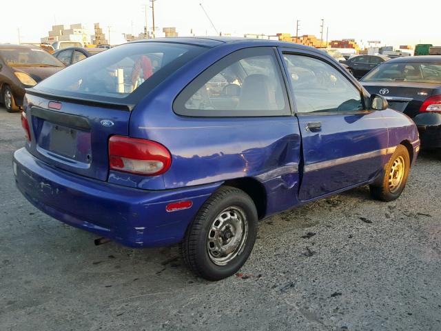 KNJLT05H1V6217285 - 1997 FORD ASPIRE BLUE photo 4