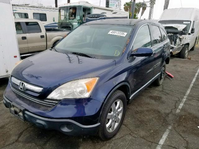 JHLRE48787C083593 - 2007 HONDA CR-V EXL BLUE photo 2