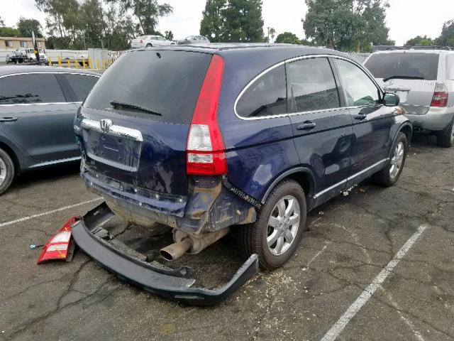 JHLRE48787C083593 - 2007 HONDA CR-V EXL BLUE photo 4