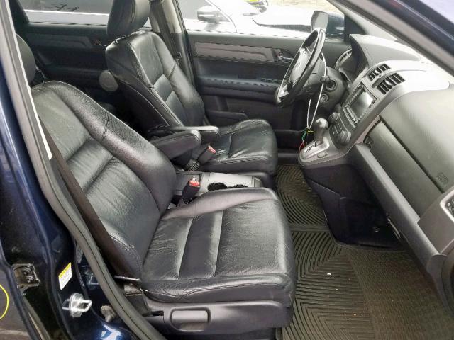 JHLRE48787C083593 - 2007 HONDA CR-V EXL BLUE photo 5