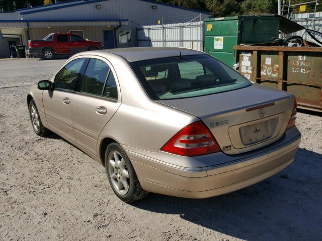 WDBRF61J21F081600 - 2001 MERCEDES-BENZ C 240 GOLD photo 3