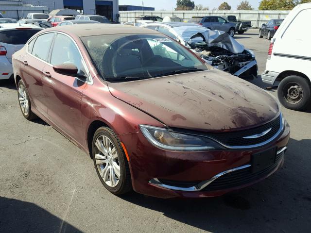 1C3CCCAB8GN115209 - 2016 CHRYSLER 200 LIMITE MAROON photo 1