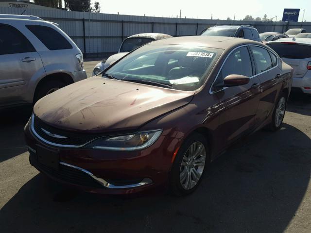 1C3CCCAB8GN115209 - 2016 CHRYSLER 200 LIMITE MAROON photo 2