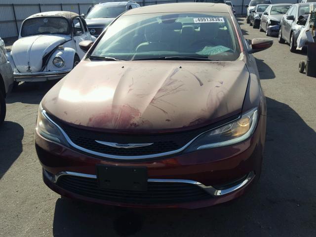 1C3CCCAB8GN115209 - 2016 CHRYSLER 200 LIMITE MAROON photo 9