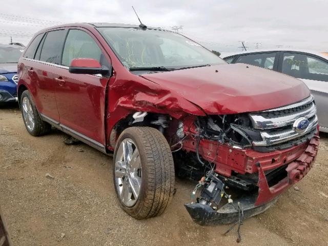 2FMDK4KC6EBA37047 - 2014 FORD EDGE LIMIT RED photo 1