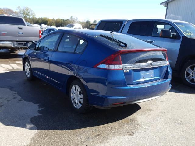 JHMZE2H58ES002545 - 2014 HONDA INSIGHT LX BLUE photo 3