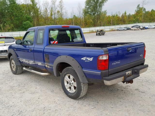 1FTYR15E64TA12015 - 2004 FORD RANGER SUP BLUE photo 3