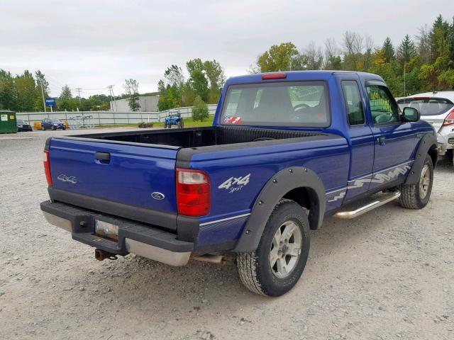 1FTYR15E64TA12015 - 2004 FORD RANGER SUP BLUE photo 4