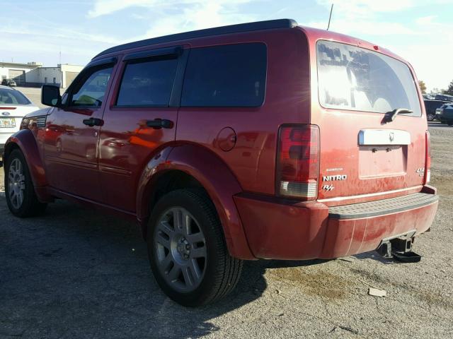 1D8GU58637W683846 - 2007 DODGE NITRO R/T RED photo 3