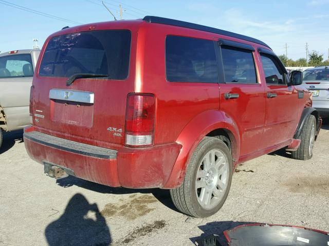 1D8GU58637W683846 - 2007 DODGE NITRO R/T RED photo 4