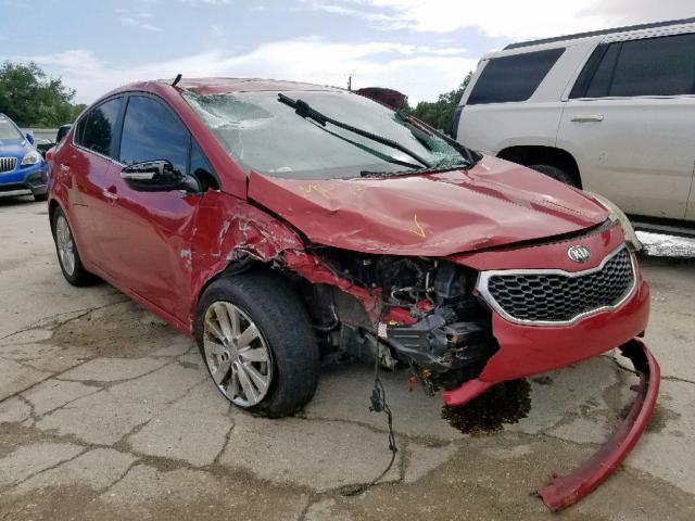 KNAFX4A87E5089929 - 2014 KIA FORTE EX RED photo 1