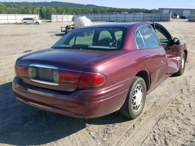 1G4HP54K334139541 - 2003 BUICK LESABRE CU BURGUNDY photo 4