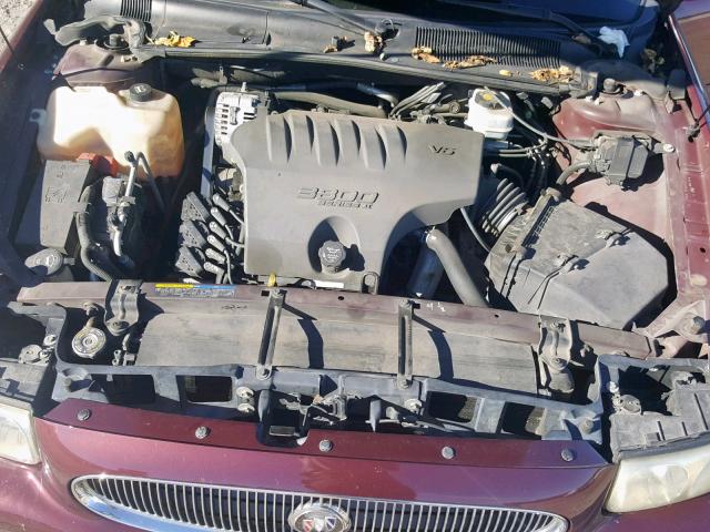 1G4HP54K334139541 - 2003 BUICK LESABRE CU BURGUNDY photo 7