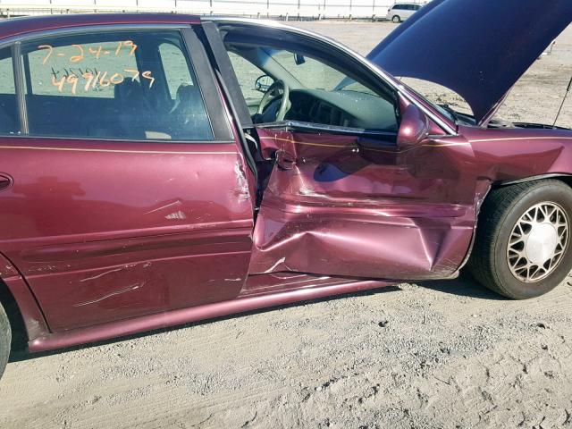 1G4HP54K334139541 - 2003 BUICK LESABRE CU BURGUNDY photo 9