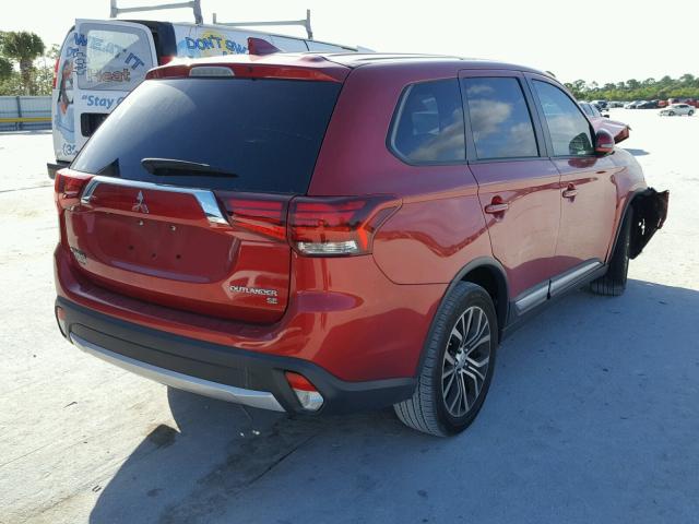 JA4AD3A35HZ001570 - 2017 MITSUBISHI OUTLANDER RED photo 4