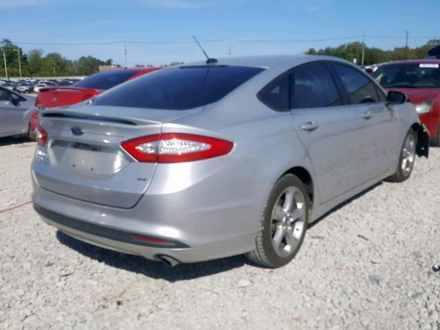 3FA6P0H72DR252416 - 2013 FORD FUSION SE SILVER photo 4