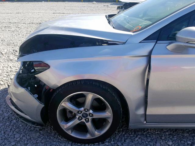 3FA6P0H72DR252416 - 2013 FORD FUSION SE SILVER photo 9