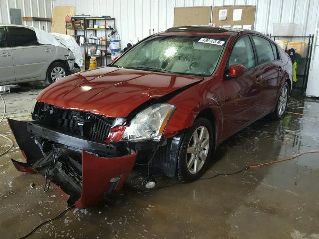 1N4BA41E54C832144 - 2004 NISSAN MAXIMA SE RED photo 2