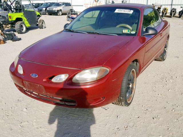 3FAKP1136XR135356 - 1999 FORD ESCORT ZX2 RED photo 2