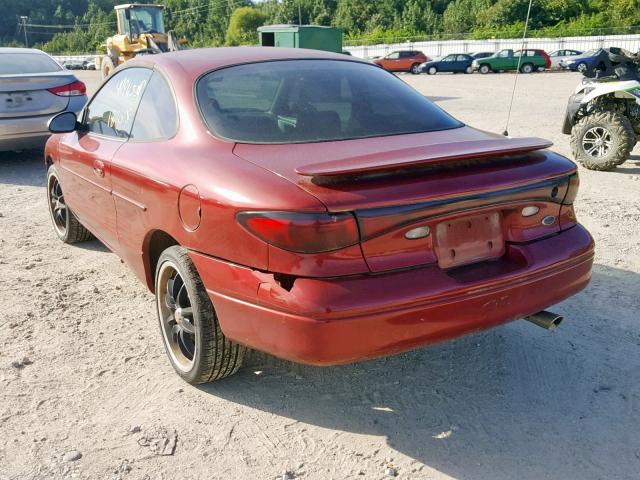 3FAKP1136XR135356 - 1999 FORD ESCORT ZX2 RED photo 3