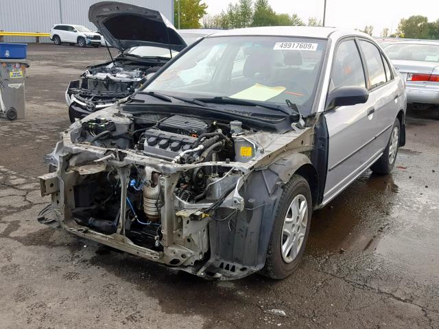 2HGES16484H562327 - 2004 HONDA CIVIC DX SILVER photo 2