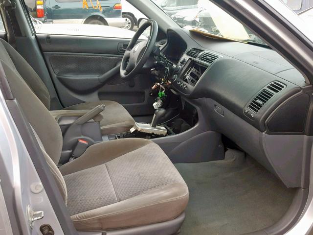 2HGES16484H562327 - 2004 HONDA CIVIC DX SILVER photo 5