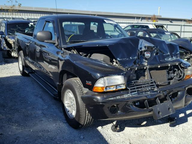 1B7GL22N4YS783334 - 2000 DODGE DAKOTA BLACK photo 1