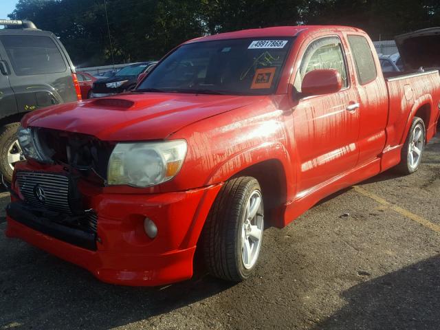 5TETU22N75Z052402 - 2005 TOYOTA TACOMA X-R RED photo 2