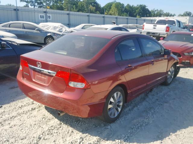 2HGFA169X9H517478 - 2009 HONDA CIVIC EXL 勃艮第红 照片 4