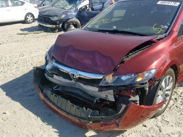 2HGFA169X9H517478 - 2009 HONDA CIVIC EXL 勃艮第红 照片 9